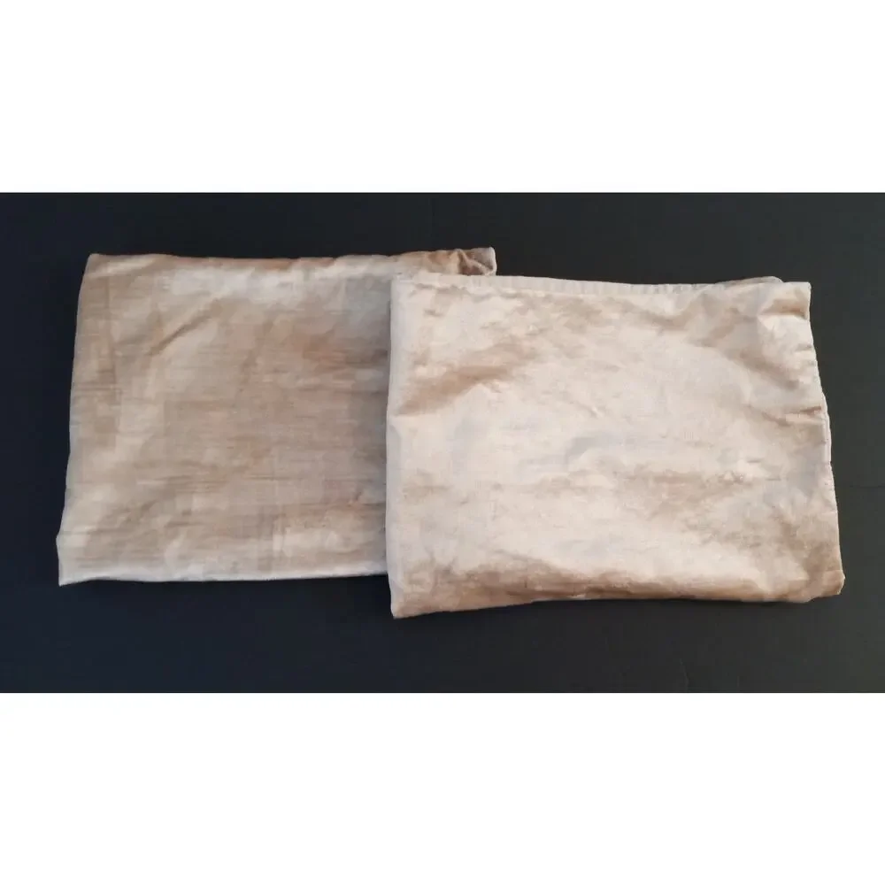West Elm Gold Velvet Standard Pillow Shams Pair